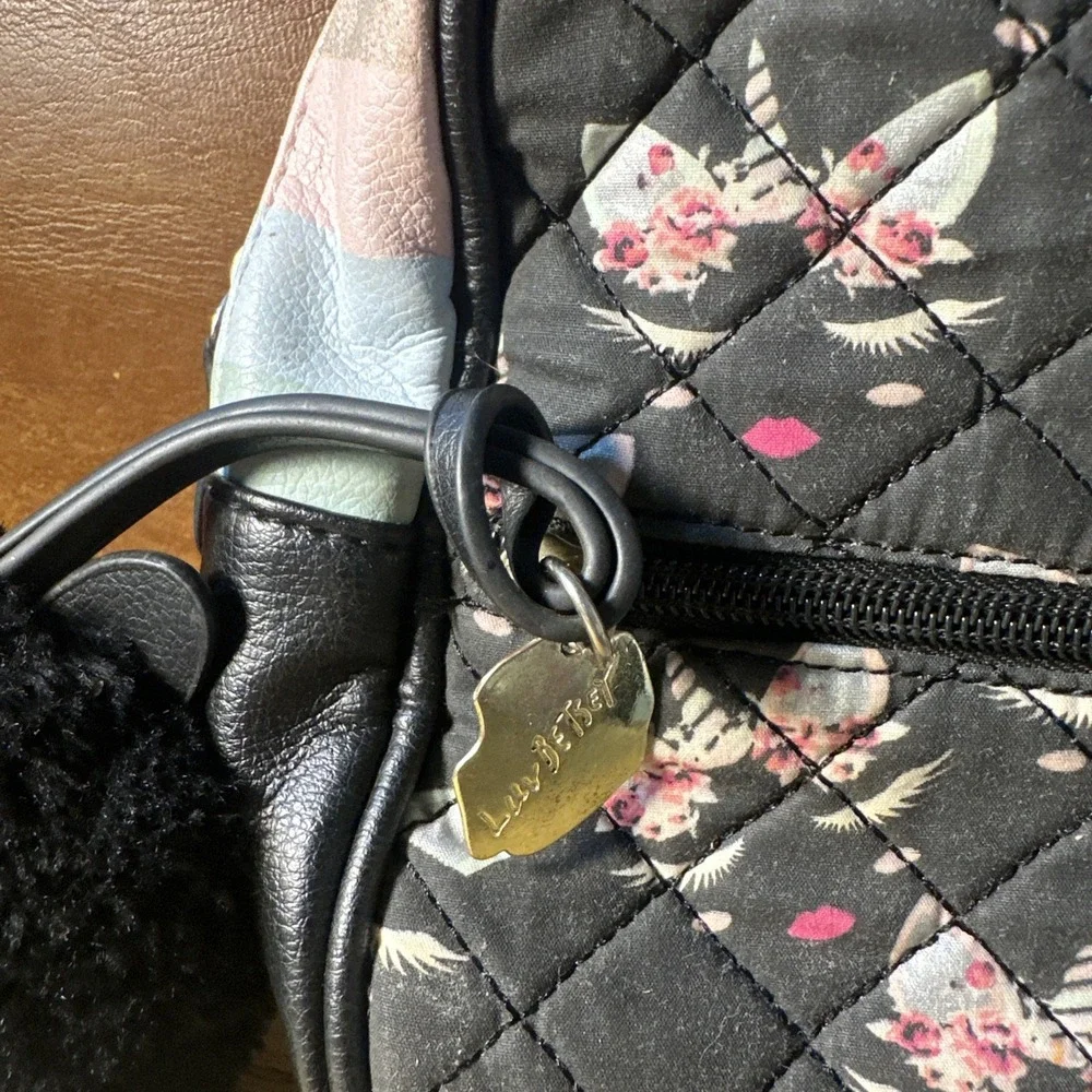 Betsey Johnson Luv Betsey Small Backpack Purse Quilted Unicorn Cats